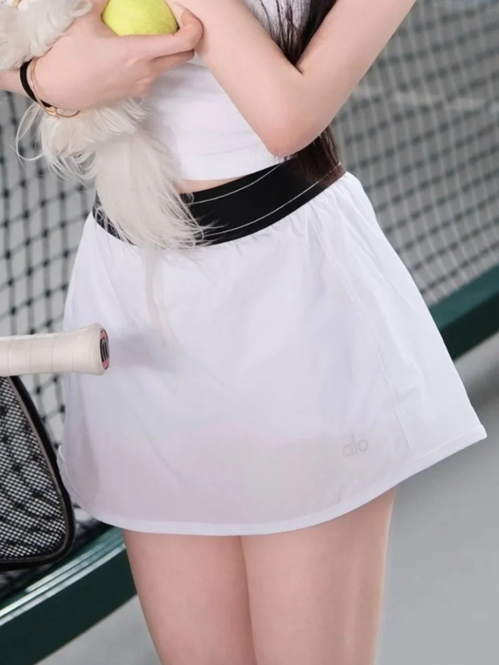 Alo Yoga Match Point White Tennis Skirt NWT Athleisure Essential💓⚾
